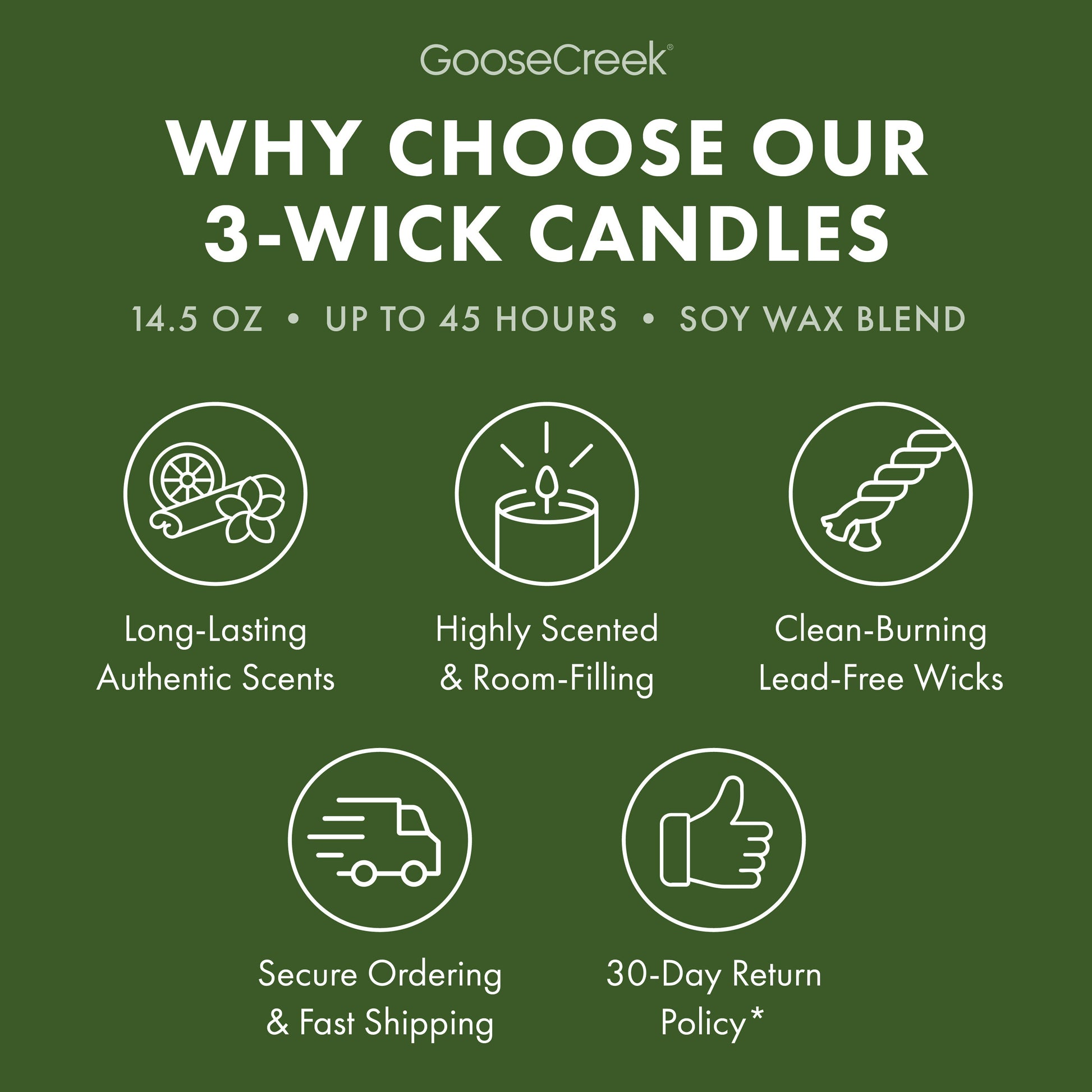 Forest Pine Trees 3-Wick Candle